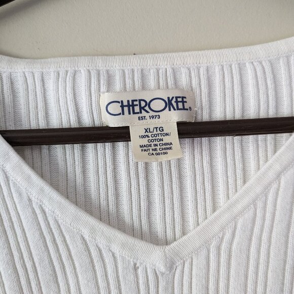 White Ribbed Long Sleeve Sweater - Picture 2 of 2